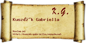 Kuszák Gabriella névjegykártya