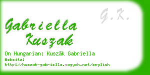 gabriella kuszak business card