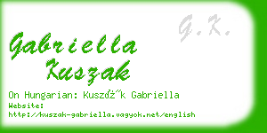 gabriella kuszak business card
